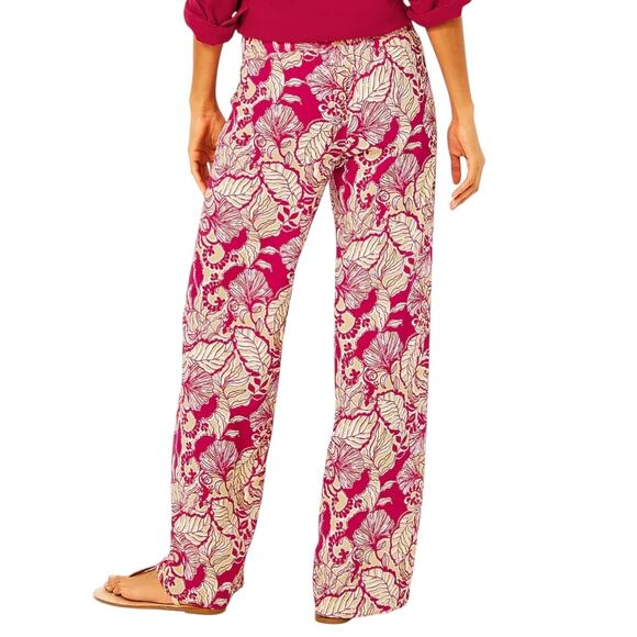 NWT! Lilly Pulitzer Bal Harbour Palazzo Poinsettia Red Island Vibes - Size XXS - Picture 4 of 8